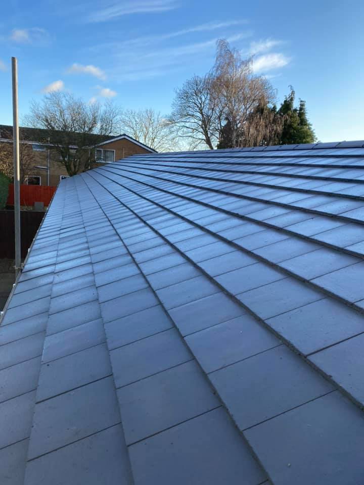 Finished slate roof